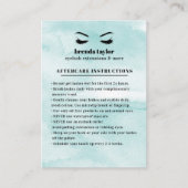 Carte De Visite Aqua Glam Eyelash Browbar Instructions pour les so (Devant)