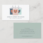 CARTE DE VISITE AQUA GRAY ORANGE BLUSH HANGING HANGING VÊTEMENTS S (Devant / Derrière)