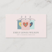 CARTE DE VISITE AQUA GRAY ORANGE BLUSH HANGING VÊTEMENTS SÈCHE-LIN (Devant)