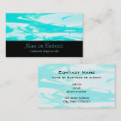 Carte De Visite Aqua Green Pool Water Abstract (Devant / Derrière)