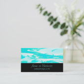 Carte De Visite Aqua Green Pool Water Abstract (Debout devant)