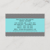 Carte de visite Aqua Modern Chevron (Dos)