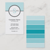 Carte De Visite Aqua moderne et gris (Devant / Derrière)