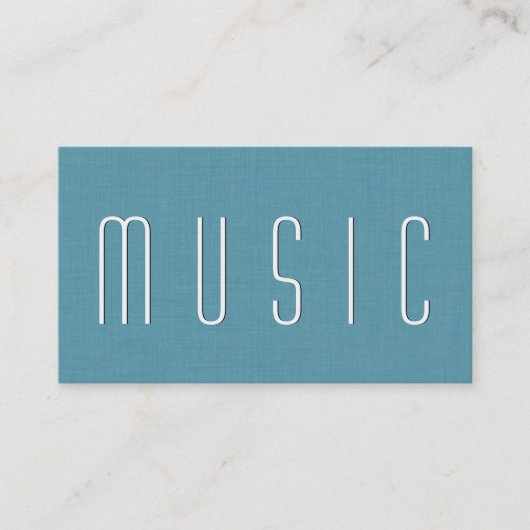 Carte De Visite Aqua MUSIC TEACHER Style simple V53 (Devant)