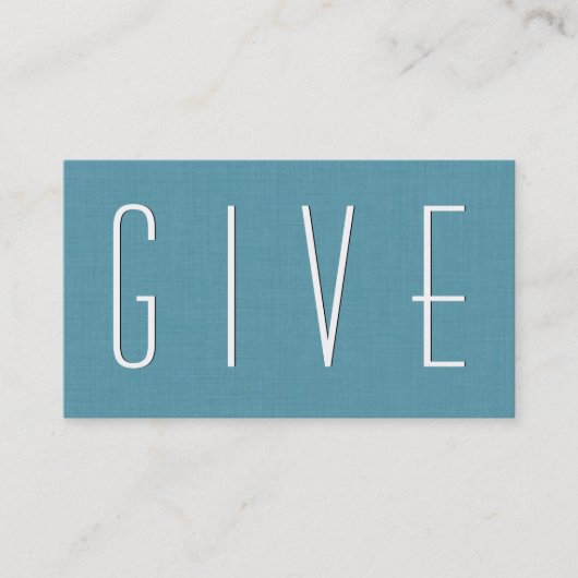 Carte De Visite Aqua NONPROFIT Simple Style V37 (Devant)