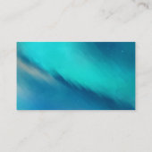 Carte De Visite Aqua Ocean Blue Abstrait Northern Lights (Dos)