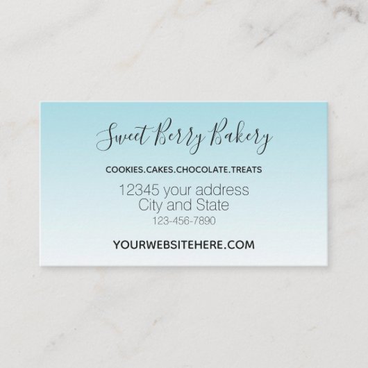 Carte De Visite Aqua Ombre (Devant)