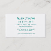 Carte De Visite Aqua PET CARE BUSINESS Simple Style V63E (Dos)