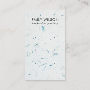 CARTE DE VISITE AQUA PETAL PAPIER FABRIQUÉ À LA MAIN 3 ÉTUDIANT AF
