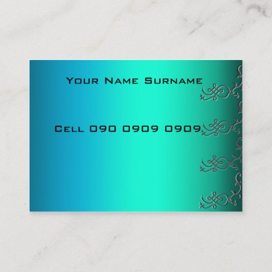 Carte de visite Aqua pixels (Dos)