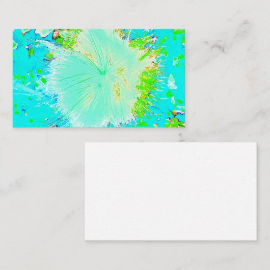 Carte De Visite Aqua psychédélique et Lait vert citron vert (Devant / Derrière)