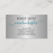 Carte De Visite Aqua Turquoise Green Silver Parties scintillant Sp (Dos)