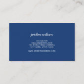 Carte De Visite Aqua Turquoise Rouleau Encre Moderne (Dos)