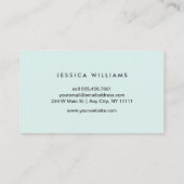 Carte De Visite Aqua Vert aquarelle Couches créatives (Dos)