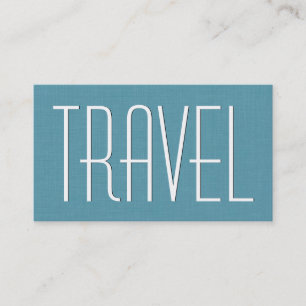Carte De Visite Aqua VOYAGE AGENCY Style simple V63H