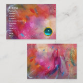 CARTE DE VISITE AQUAMARINE ABSTRAITE (Devant / Derrière)