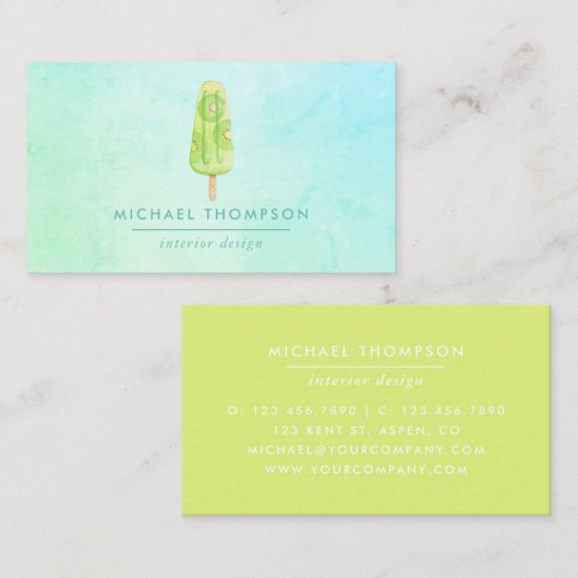 Carte De Visite Aquarelle (Devant / Derrière)