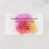 Carte De Visite Aquarelle (Dos)