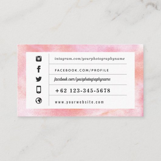 Carte De Visite Aquarelle (Dos)