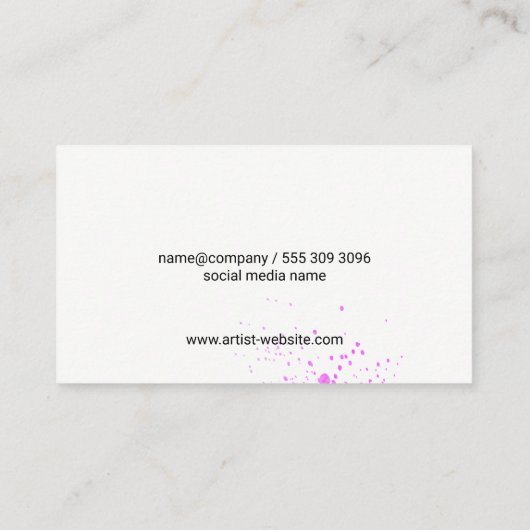 Carte De Visite Aquarelle (Dos)