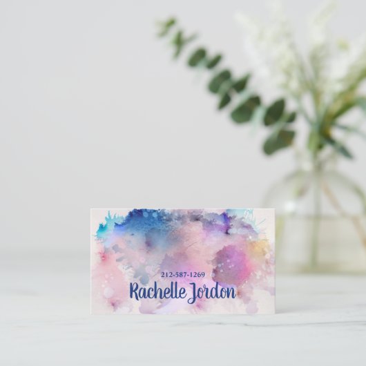 Carte de visite aquarelle (Debout devant)