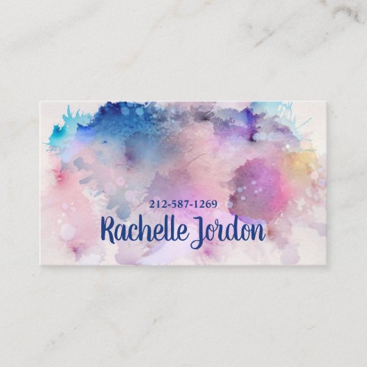 Carte de visite aquarelle (Devant)