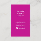 Carte De Visite Aquarelle à ananas tropicale rose pourpre arc-en-c (Dos)