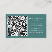 Carte De Visite Aquarelle à balayage de code QR Abstrait Artistiqu (Dos)