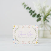 Carte De Visite Aquarelle à fleurs d'ivoire (Debout devant)