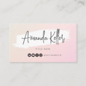 Carte De Visite Aquarelle Abstact Minimale Bussines (Devant)