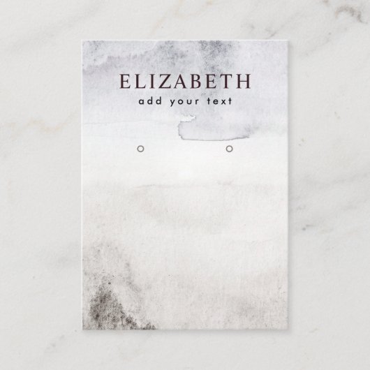 Carte De Visite Aquarelle Abstrait Boho Beach Écran d'oreille (Devant)