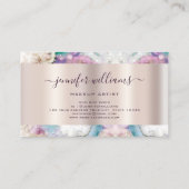 Carte De Visite Aquarelle Abstrait Pastel Elégant Salon de Beauté (Dos)