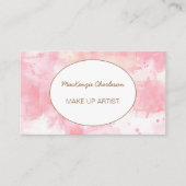 Carte De Visite Aquarelle Abstrait rose pâle moderne (Devant)
