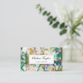 Carte De Visite Aquarelle Abstrait Script Wavy professionnel (Debout devant)