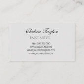 Carte De Visite Aquarelle Abstrait Script Wavy professionnel (Dos)