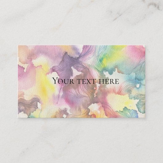 Carte De Visite Aquarelle Abstraite (Devant)