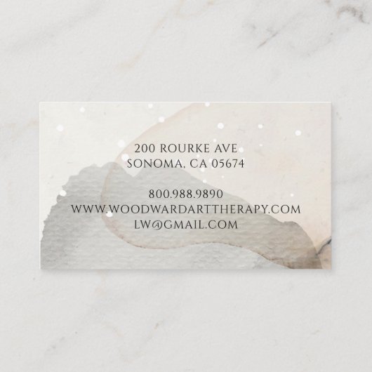 Carte De Visite Aquarelle Abstraite (Dos)