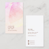 Carte De Visite Aquarelle Abstraite artistique (Devant / Derrière)