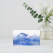 Carte De Visite Aquarelle Abstraite bleu marine (Debout devant)