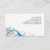 Carte De Visite Aquarelle Abstraite colorée (Dos)