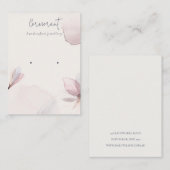 Carte De Visite Aquarelle Abstraite de couleur de fond florale (Devant / Derrière)