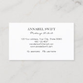 Carte De Visite Aquarelle Abstraite en or rose gras (Dos)