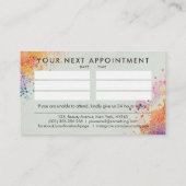 Carte De Visite Aquarelle Abstraite et Parties scintillant or (Dos)