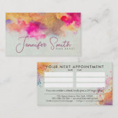 Carte De Visite Aquarelle Abstraite et Parties scintillant or (Devant / Derrière)