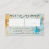 Carte De Visite Aquarelle Abstraite et Parties scintillant or (Dos)