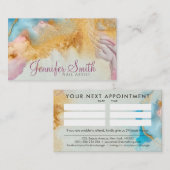 Carte De Visite Aquarelle Abstraite et Parties scintillant or (Devant / Derrière)