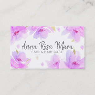 Carte De Visite *~* Aquarelle Abstraite Florale