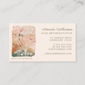 Carte De Visite Aquarelle Abstraite Hiver Autumn Tree Branch (Dos)