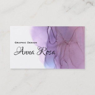 Carte De Visite *~* Aquarelle Abstraite moderne Magenta Lavender