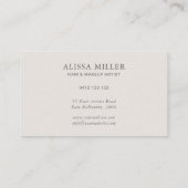 Carte De Visite Aquarelle Abstraite moderne Rose or Boho (Dos)